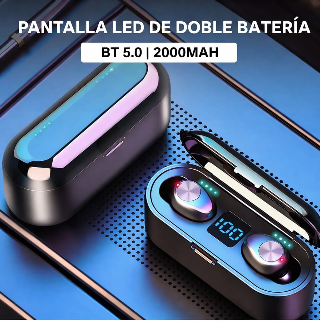 Audífono Inalámbricos F9 Con Power Bank